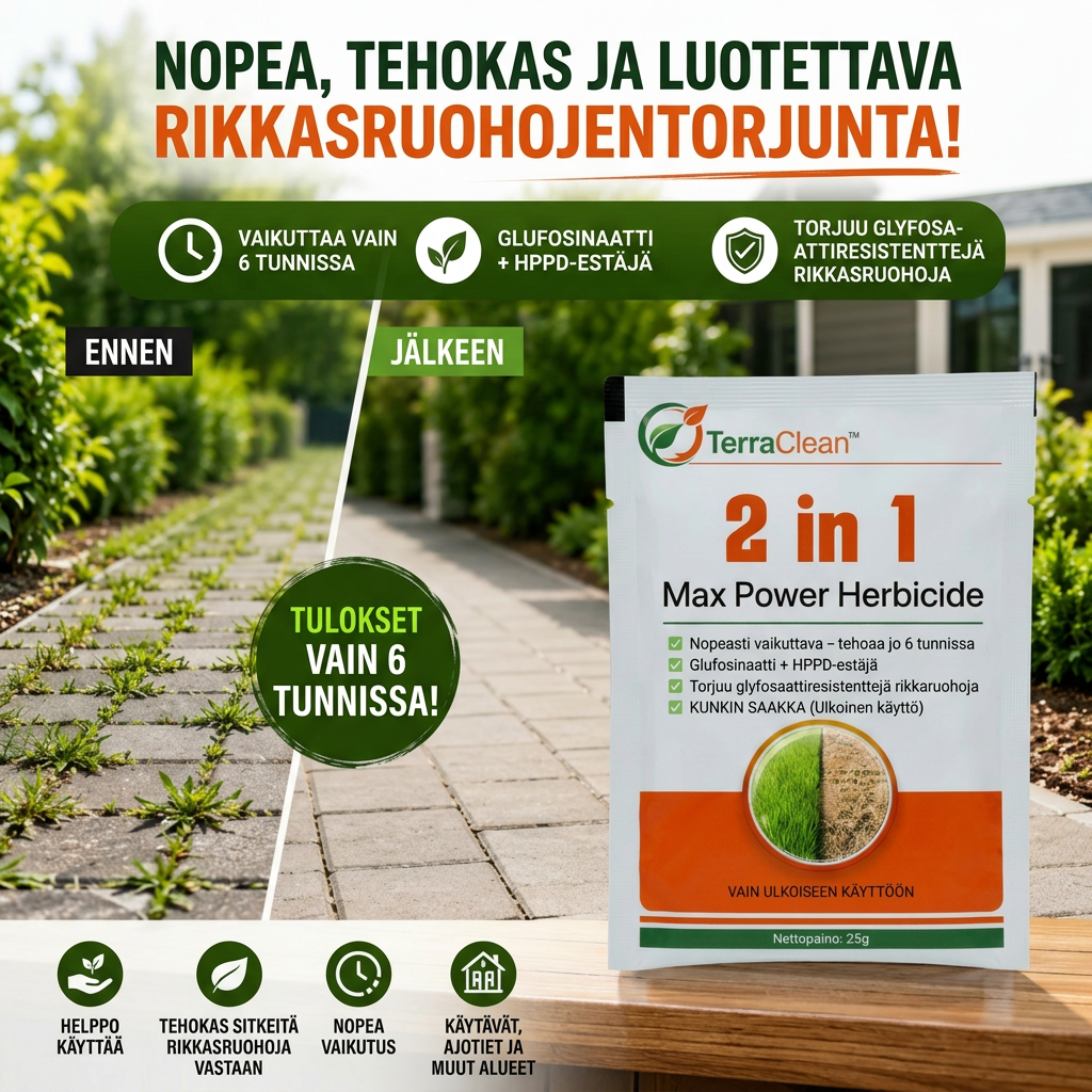 TerraClean™ | 2-in-1 Max Power -rikkakasvien torjunta-aine